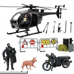 Click N' Play Military SWAT Elite Unit Rescue Helicopter 26 Piece Play Set with Accessories.  B076HZMXCQ